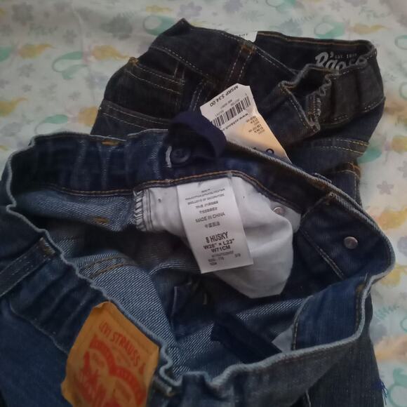 Boys Levi's and Oshkosh 28x23 Jeans adjustable waist husky bootcut - Picture 3 of 3